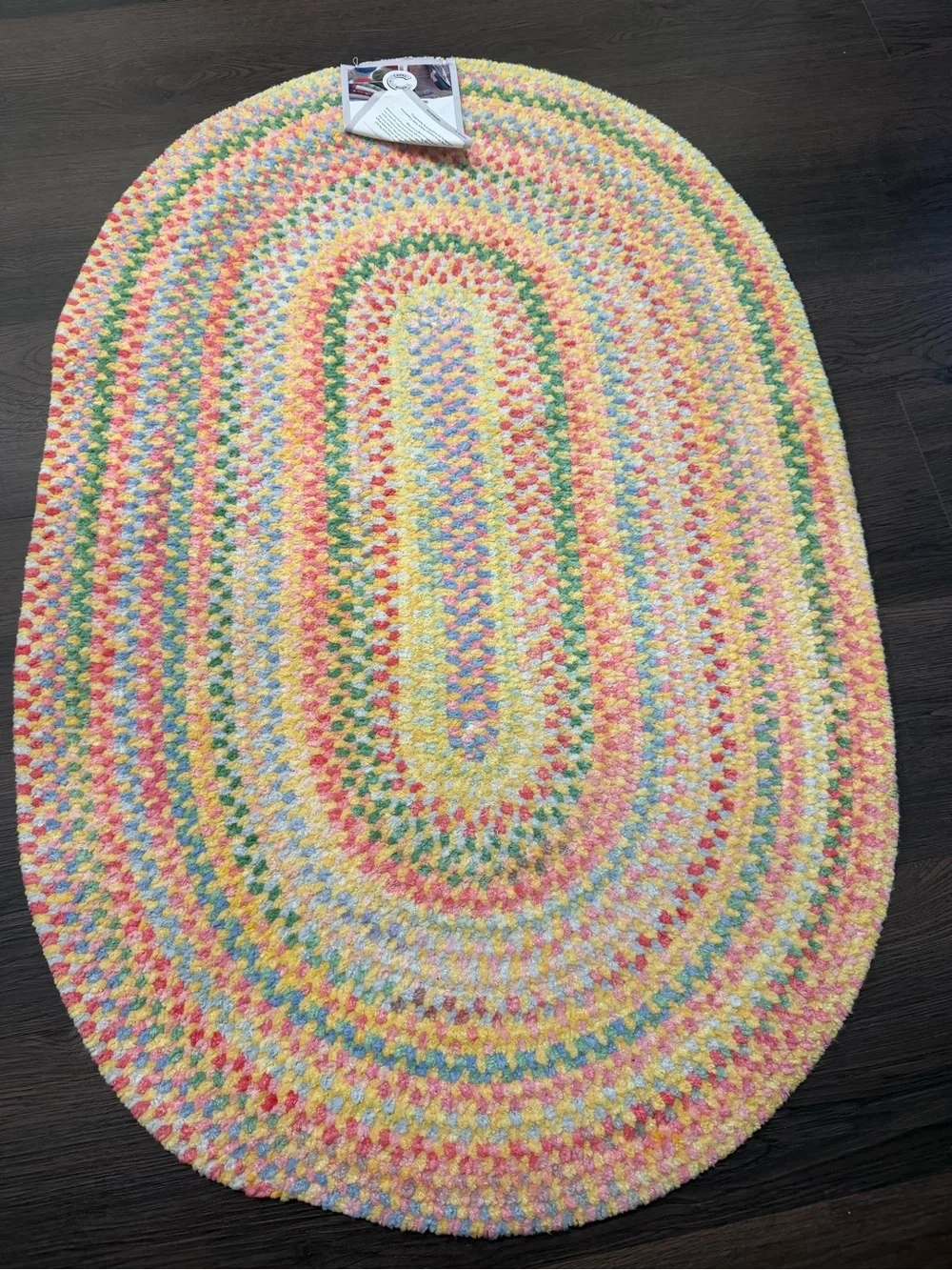 Capel Rugs Pastel Multicolor Oval Braided Rug